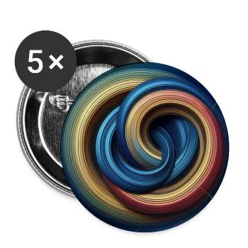 Kreise 1 - Buttons mittel 32 mm (5er Pack) - Weiß - Vorne
