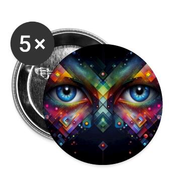 Eyes 1 - Buttons medium 1.26"/32 mm (5-pack) - white - Front