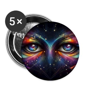 Eyes 3 - Buttons medium 1.26"/32 mm (5-pack) - white - Front