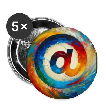 Symbol 6 - Buttons mittel 32 mm (5er Pack) - Weiß - Vorne