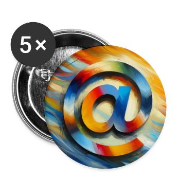 Symbol 5 - Buttons mittel 32 mm (5er Pack) - Weiß - Vorne