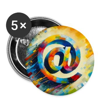 Symbol 7 - Buttons mittel 32 mm (5er Pack) - Weiß - Vorne