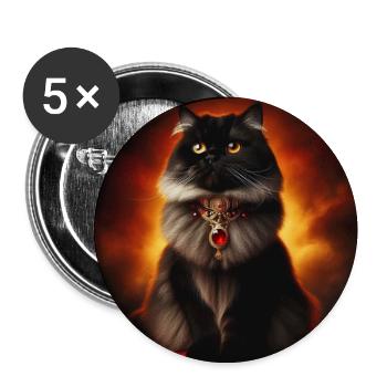cat 3 4 - Buttons medium 1.26"/32 mm (5-pack) - white - Front