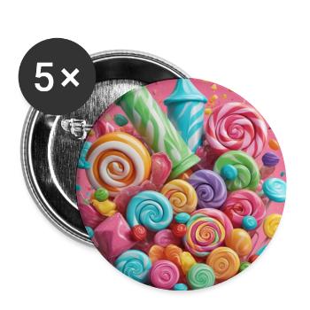 Colored Candy - Buttons medium 1.26"/32 mm (5-pack) - white - Front
