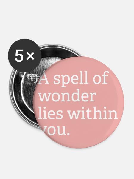 A spell of wonder - Buttons mittel 32 mm (5er Pack) - Weiß