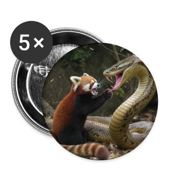 Wild Safari Fighter Motiv - Buttons mittel 32 mm (5er Pack) - Weiß - Vorne