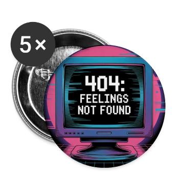 Humour créatif de l’informatique - Lot de 5 moyens badges (32 mm) - blanc - Devant