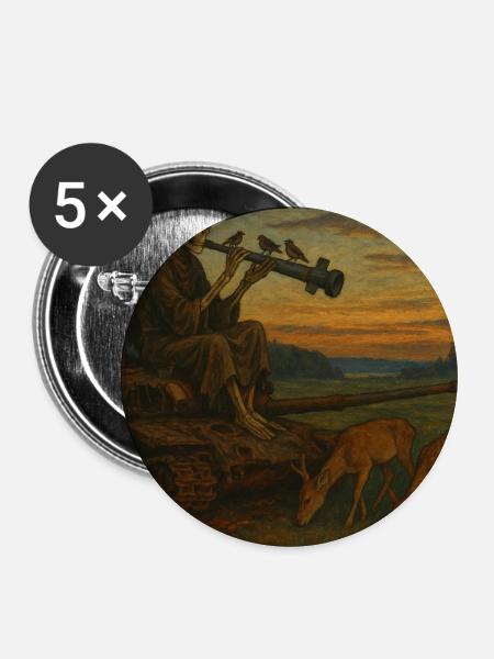 Die Ruhe nach dem Sturm - Buttons mittel 32 mm (5er Pack) - Weiß
