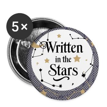 Schreiben in den Sternen - Buttons mittel 32 mm (5er Pack) - Weiß - Vorne