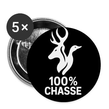 Jäger Natur Fusion T-Shirt - Buttons mittel 32 mm (5er Pack) - Weiß - Vorne