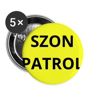 SZON_PATROL - Buttons mittel 32 mm (5er Pack) - Weiß - Vorne
