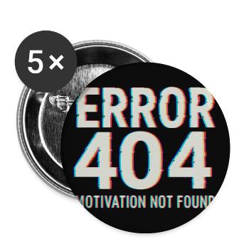 Motivation 404 Glitch Retro - Buttons mittel 32 mm (5er Pack) - Weiß - Vorne