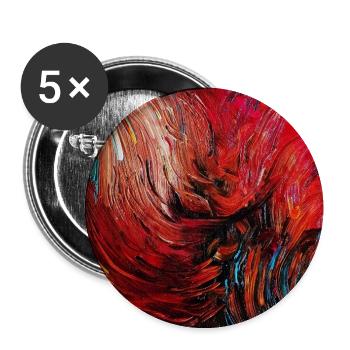 Feuerwirbel Leinwanddruck - Buttons mittel 32 mm (5er Pack) - Weiß - Vorne