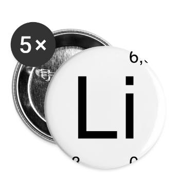 Lithium Minimal Element Design - Buttons medium 1.26"/32 mm (5-pack) - white - Front