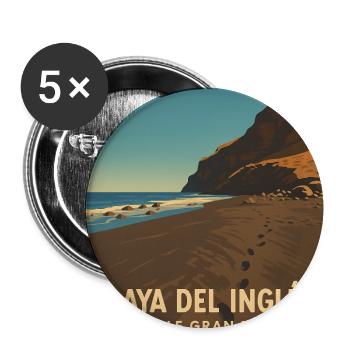 Playa del Ingles in Valle Gran Rey - Buttons medium 1.26"/32 mm (5-pack) - white - Front