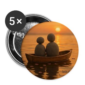 Mar&Mug Geschichte - Buttons mittel 32 mm (5er Pack) - Weiß - Vorne