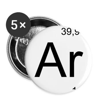 Argon Symbol Graphic - Buttons medium 1.26"/32 mm (5-pack) - white - Front