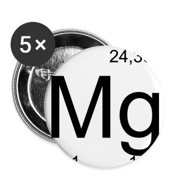 Magnesium Element Design Tee - Buttons mittel 32 mm (5er Pack) - Weiß - Vorne