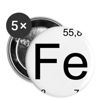 Fe Element Typography Minimal - Buttons medium 1.26"/32 mm (5-pack) - white - Front