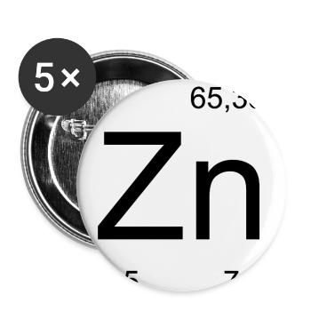 Zinc Square Element Design - Buttons medium 1.26"/32 mm (5-pack) - white - Front