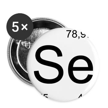 Selenium Se Element Design – Chemistry Aesthetics - Buttons medium 1.26"/32 mm (5-pack) - white - Front
