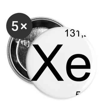 Xe Element Typo Minimal - Buttons medium 1.26"/32 mm (5-pack) - white - Front