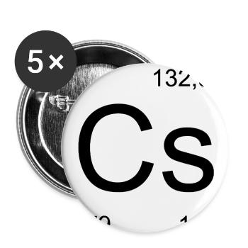 Cesium Element Square - Buttons medium 1.26"/32 mm (5-pack) - white - Front