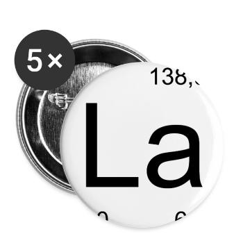 La Element Graphic Lanthanum Style - Buttons medium 1.26"/32 mm (5-pack) - white - Front