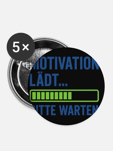 Motivation lädt... Bitte warten - Buttons mittel 32 mm (5er Pack) - Weiß