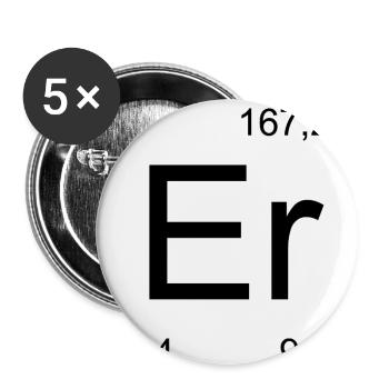 Erbium Symbol – Periodic Table Graphic - Buttons medium 1.26"/32 mm (5-pack) - white - Front