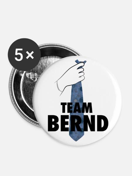 Stromberg - Team Bernd - Buttons mittel 32 mm (5er Pack) - Weiß
