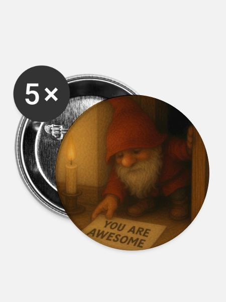You are awesome  - Buttons mittel 32 mm (5er Pack) - Weiß