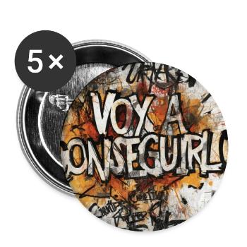Ich werde es Graffiti machen - Buttons mittel 32 mm (5er Pack) - Weiß - Vorne