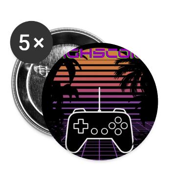 High Score - Buttons medium 1.26"/32 mm (5-pack) - white - Front