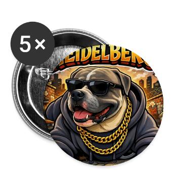 Heidelberg Bulldog Streetstyle - Buttons medium 1.26"/32 mm (5-pack) - white - Front