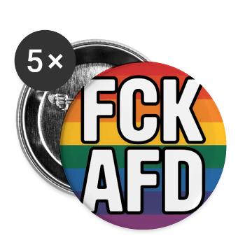 FCK AFD - Antifa Tee - Buttons mittel 32 mm (5er Pack) - Weiß - Vorne