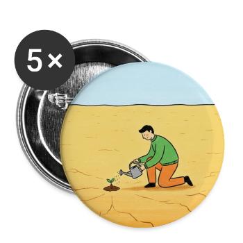 Samen der Hoffnung in der Wüste - Buttons mittel 32 mm (5er Pack) - Weiß - Vorne