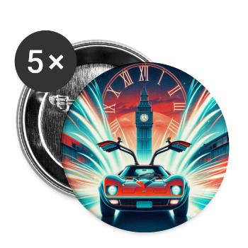 BACK TO THE FUTURE RETRO VINTAGE - Buttons medium 1.26"/32 mm (5-pack) - white - Front