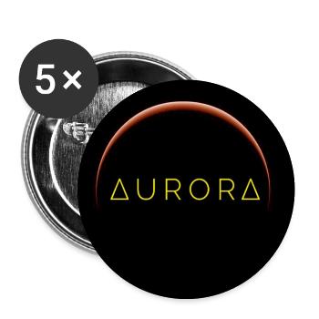Aurora | Les voyages spatiaux du futur - Lot de 5 moyens badges (32 mm) - blanc - Devant