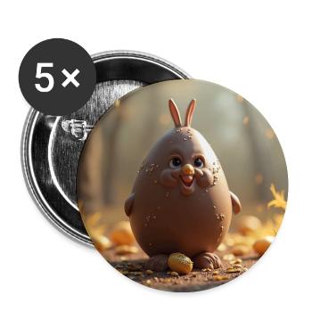 Ein Osterhase - Buttons mittel 32 mm (5er Pack) - Weiß - Vorne
