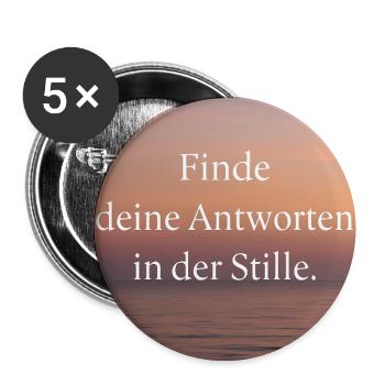Antworten in der Stille - Buttons mittel 32 mm (5er Pack) - Weiß - Vorne