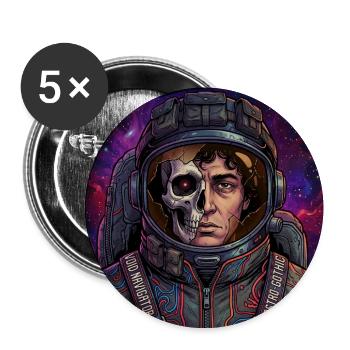 Morts dans l’espace - Lot de 5 moyens badges (32 mm) - blanc - Devant