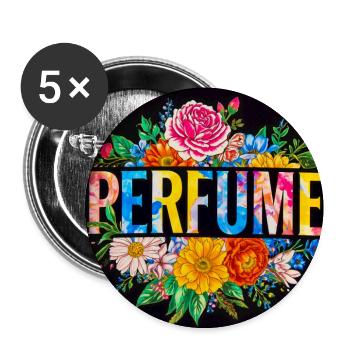 Perfume Floral Splendor Letterprint - Buttons medium 1.26"/32 mm (5-pack) - white - Front