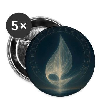 Opus Tertiem : Voiles de lumière - Lot de 5 moyens badges (32 mm) - blanc - Devant