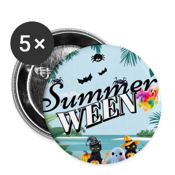 summerween - Buttons medium 1.26"/32 mm (5-pack) - white - Front