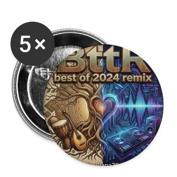 BttR cd Cover - Buttons medium 1.26"/32 mm (5-pack) - white - Front