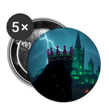 Der König der Matrix: Akzelerationismus & Kosmos - Buttons mittel 32 mm (5er Pack) - Weiß - Vorne