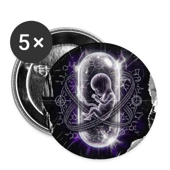 Pränatale Matrix - Buttons mittel 32 mm (5er Pack) - Weiß - Vorne
