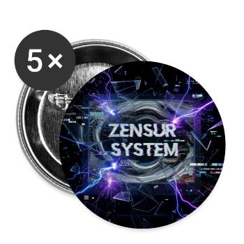 Kybernetischer Kurzschluss - Buttons mittel 32 mm (5er Pack) - Weiß - Vorne