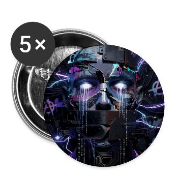 Der algorithmische Blockwart - Buttons mittel 32 mm (5er Pack) - Weiß - Vorne
